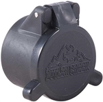 BUTLER CREEK "Traditional" Flip Open Objective Scope Cover Black, #15, (Fits 1.558"/ 39.60mm Outside Obj)