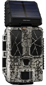 SPYPOINT FORCE-PRO-S Solar Camo Non-Cellular, Integrated Solar Panel, 0.2S Trigger Speed, 110 ft Detection Range, 4K/2K/1080p Video Modes, 30MP Photos, Internal Battery Supply Trail Camera