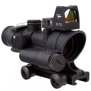 TRIJICON ACOG 4x32mm Thumbscrew Mount, Red Crosshair, Adjustable LED 3.25 MOA Red Dot RMR Type 2 & .223/5.56 BDC Reticle