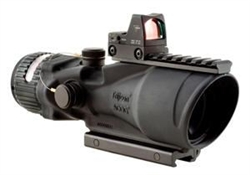 TRIJICON ACOG 6x48mm BAC,Thumbscrew Mount,  Illuminated Red Chevron .308 Ballistic Reticle 6.5 MOA RMR Sight and TA75 Adapter
