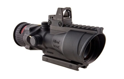 ACOG 6x48 Machine Gun Optic, Dual Illuminated Red Chevron .223 Ballistic Reticle, 6.5 MOA RMR® Sight, and TA75 Mount